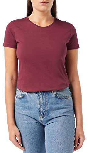 Stedman Apparel Women's Classic-T Plain Short Sleeve T-Shirt, Red (Burgundy Red), 16 (Manufacturer Size:X-Large)