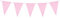 Boland 74757 - Wimpelkette Rosa, Länge 10 Meter, Fahnenkette, Kunststoffgirlande, Hängedekoration, Karneval, Mottoparty, Geburtstag, Kindergarten, Disco, Babyparty, Hochzeit, Valentinstag