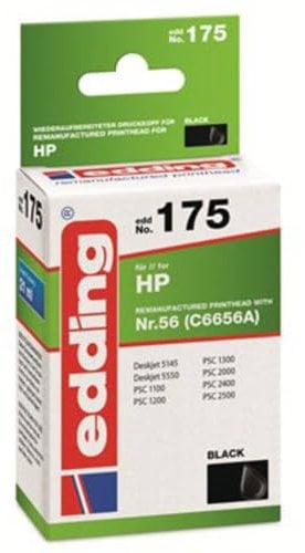 edding Druckerpatrone ersetzt HP 56, C6656A Kompatibel Schwarz EDD-175 18-175