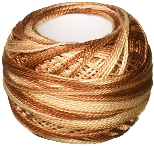 DMC Pearl Cotton Ball Size 8 87yd, Variegated Tan/Brown