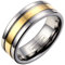 JewelryWe Schmuck 8mm Breite Wolframcarbid Herren-Ring, Damen-Ring, Engagement Hochzeit Band, Farbe Gold Silber, Größe 57 bis 71