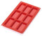 Lékué Molde repostería para mini bizcocho Financier,silicona platino Rojo, 9 cavidades