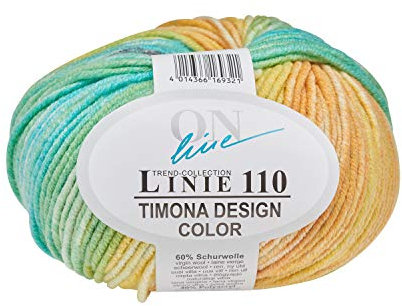 Online Wolle Trend-Collection Linie 110 Timona Design Color 50g Garn 60% Schurwolle Strickgarn Häckelgarn Farbe 301