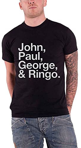 The Beatles Men's John Paul George and Ringo Short Sleeve T-Shirt