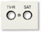 TAPA PARA TOMA TV-R/SAT BLANCO JAZMÍN NIESSEN OLAS 8450.1 BL