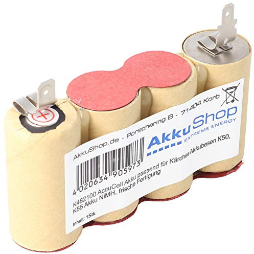 Batería compatible con escoba Karcher K50 mAh, K55 de alto rendimiento, batería NiMH 3000 mAh