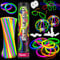 The Glowhouse - Premium Qualität Knicklichter 100 Leuchtstäbe Gemischt Farben - 204-teiliges Set mit Verbinder, Neon Leuchtarmbänder Party Set für Kinder und Erwachsene