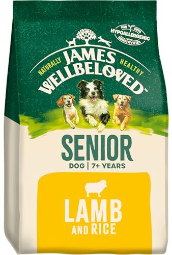James Wellbeloved Senior Lamb & Rice 15 kg Bag, Hypoallergenic Dry Dog Food