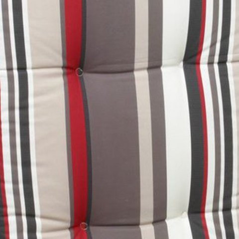 GO-DE 20354-05 Rolliegenauflage, circa 190 x 60 x 8 cm, anthrazit / grau / rot Streifen