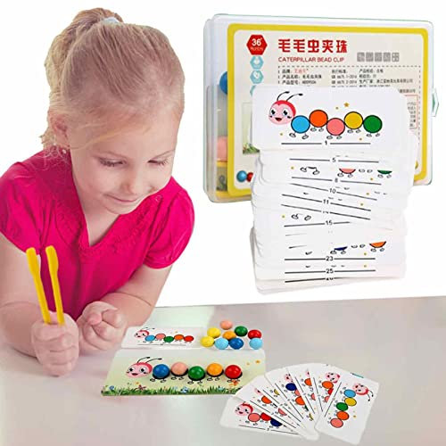 Niktule Brettspiele, Regenbogen-Wurm-Perlen-Brettspiel, Brettspiele für Kleinkinder Feinmotorik-Spielzeug, lustiges -Spielzeug für über 3-Jährige