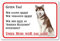 AdriLeo Schild - Vorsicht Husky - Wir kaufen nichts - (20x30cm) / Achtung Hund Wachhund Siberian darkred copper kupfer