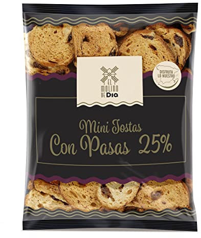 EL MOLINO DE DIA mini tostas con pasas bolsa 110 gr