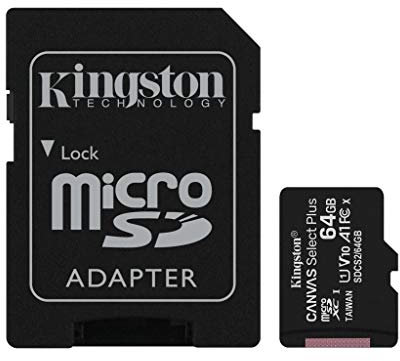 Original Kingston MicroSD, SDHC memory card, 64 GB, for tablet, PC, Amazon Kindle Fire HD