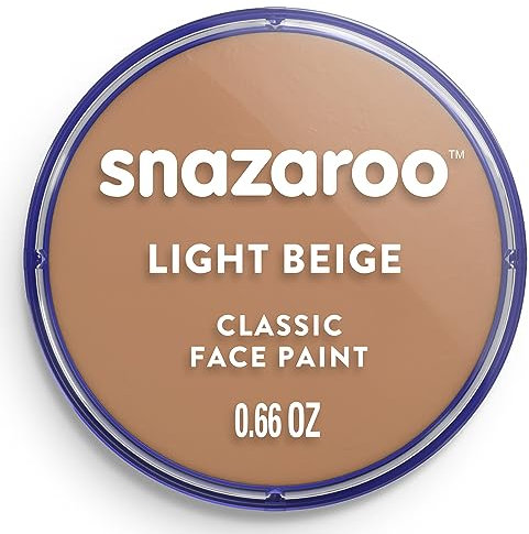 Snazaroo - Pittura Per Viso e Corpo, Trucchi da Viso per Travestimenti, per Bambini e Adulti, 18ML, Colore Beige Chiaro