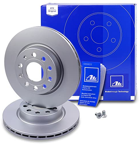 ATE Original Bremsscheibe - 2 Bremsscheiben - 24.0122-0210.1 - ECE-R90 | Kompatibel mit: AUDI A3, A3 Cabriolet, A3 Sportback, SEAT ALTEA, ALTEA XL, LEON, TOLEDO III, SKODA OCTAVIA II