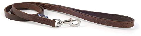 Ancol Vintage Leather Padded Lead Chestnut 12mm X 100cm