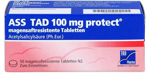 ASS TAD 100 mg protect: Thrombozytenaggregationshemmer mit Acetylsalicylsäure, 100 magensaftresistente Tabletten