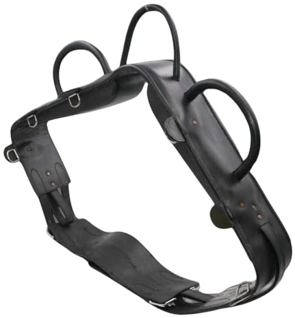 AMKA Voltigiergurt Cheval Vollblut mit runden Griffen und 2 Beinschlaufen, schwarz 057/88A