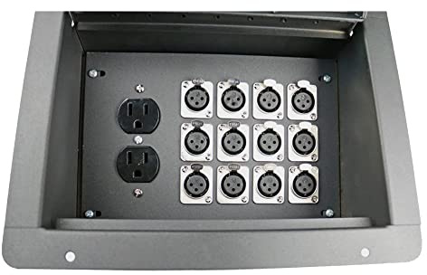 Elite Core FBL12 Recessed Floor 12 XLRF + Duplex AC with Back Box