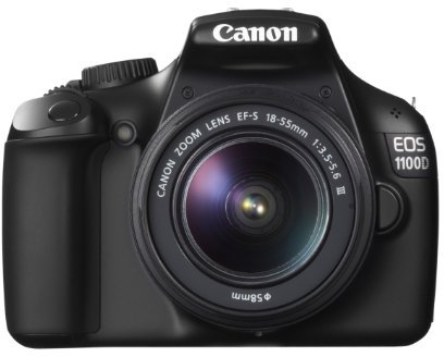 Canon EOS 1100D SLR-Digitalkamera (12 Megapixel, 6,9 cm (2,7 Zoll) Display, HD-Ready, Live-View) Kit inkl. EF-S 18-55mm 1:3,5-5,6 DC III (not stabilized)