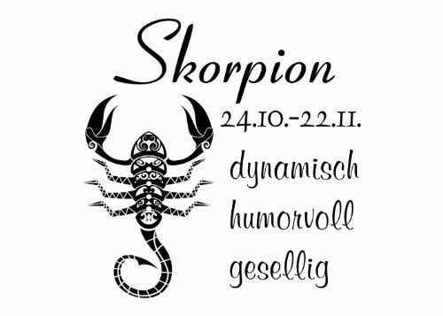 Wandtattooladen Wandtattoo - Sternzeichen - Skorpion Größe:50x51cm Farbe: silber