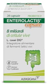 Enterolactis confezione da 20 Capsule apribili: Fermenti lattici, Probiotici, supporto alla flora intestinale