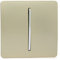 Trendi 1 Gang 2 Way 240V Screwless Raised Front Plate Plastic Artistic Modern Glossy 10 Amp Chrome Rocker Single Electrical Wall Light Switch Champagne Gold - ART-SS2GO