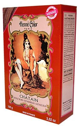 Henne Color Henna-Pulver, kastanienbraun, 100 g, 3 Stück