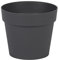EDA - Pot de Fleur Rond TOSCANE Ø 14 cm - Volume 1,1 L - Ø 13,5 cm x H.11,7 cm - Gris anthracite
