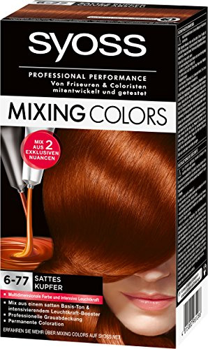 Syoss Mixing Colors Coloration 6-77 Sattes Kupfer, 3er Pack (3 x 135 ml)