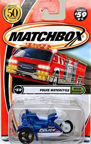 Matchbox 2002-59/75 Rescue Rookies Police Motorrad 50 Jahre 1:64