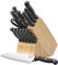 Chicago Cutlery Essentials 15-teiliges Küchenmesser-Set aus Edelstahl mit Schere, Schälen, Obst, Allzweck, Santoku, Brot und Steakmesser, Messerset für die Küche mit Block