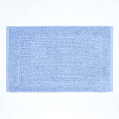 Homescapes Frottee Badvorleger Imperial 50 x 80 cm hellblau, Duschvorleger aus 100% Baumwolle in Hotel Qualität