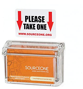 SOURCEONE.ORG Source One Visitenkartenhalter für den Außenbereich, zum Abziehen und Aufkleben, inklusive eines Außenaufklebers, wie abgebildet (S1-OBC-WSTICKER)