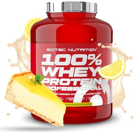 Scitec Nutrition 100% Whey Protein Professional con aminoacidi chiave extra e enzimi digestivi, senza glutine, 2.35 kg, Cheesecake al Limone