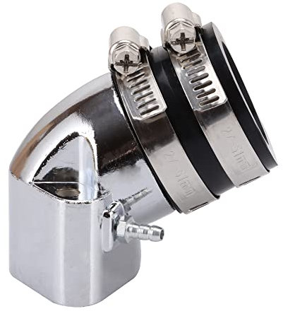 GOOFIT 24mm Colector de Admision Moto reemplazo para GY6 125cc 150cc ATV Go Kart Ciclomotor y Scooter Plata