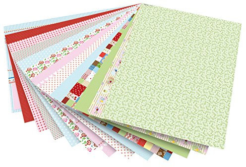 folia 46809 - Motivkarton Mittsommerland sortiert, 50 x 70 cm, 270 g/qm, 13 Bogen - Grundlage für vielfältige Bastelarbeiten und -ideen