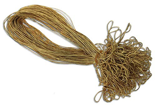 50 Stück Schmuck-Gummiband Metallic GOLD für Einladungskarten mit Einlegeblatt - für Klappkarten A6 B6 DIN Lang Quadratisch A5 mit schöner Schlaufe