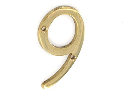 SEC 75MM Brass Numeral 9 S2509