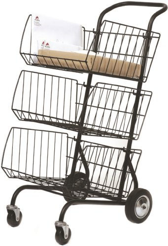 Alba Chariot a courrier roulant 3 corbeilles