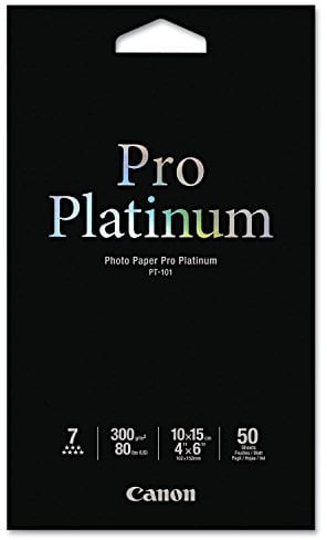 Canon PT-101 Pro Platinum Fotopapier - 10 x 15 cm, 50 Blatt (300 g/qm) für Tintenstrahldrucker