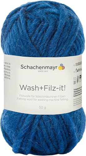 Schachenmayr Wash+Filz-it! 9812942-00025 indigo Handstrickgarn, Filzgarn, Schurwolle