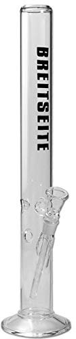 Breitseite 04 Glaspfeife Zylinderpfeife Ice grade H 550mm Durchmesser 55mm, 18,8-Schliff (NS19), Raucherbedarf, Rauchzubehör,Pfeife, Blubber, Ice, Wasserpfeife 4284 von EKNA