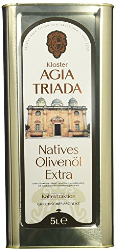 Agia Triada - extra natives Olivenöl - 5 Liter | BPA-freier Kanister - Goldgrüne Farbe, frisches Aroma & langer Nachgeschmack - Koroneiki-Oliven aus Chania