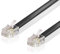 BestPlug 20 Meter Modular Telefon Kabel, RJ11 Stecker auf RJ11 Stecker, Schwarz