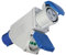 FANTON 73107 Adattatore industriale spina 2P+T 16A 200-250V 6h IP44 1 presa 2P+T 16A 200-250V 6h IP44 1 presa bipasso schuko 2P+T 16A IP44
