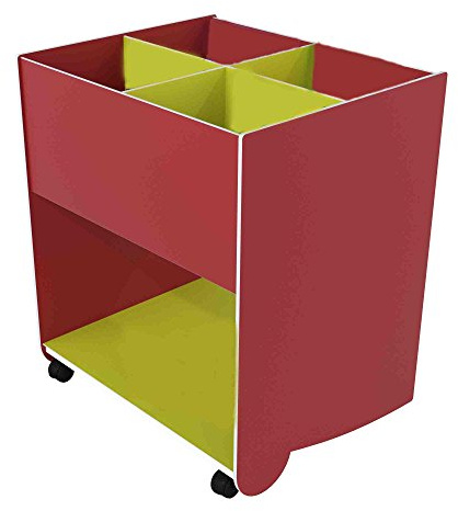 Paperflow Schulbuchkasten Kunststoff groß rot/gelbgrün