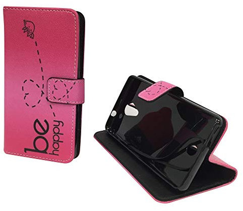 König-Shop Etui pour Téléphone Mobile Schutz-Tasche Wiko Tommy Smartphone Housse Pliante - Rose, Wiko Tommy