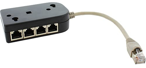 InLine 69938 ISDN Verteiler, 8x RJ45 Buchse, 15cm Kabel, mit Endwiderständen