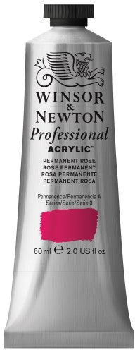 Winsor & Newton Professional Acrylic Pintura Acrílica en Tubo, Rosa (Permanent Rose), 60 ml